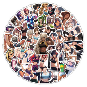 54 autocollants graffiti anime fille athlète pour ordinateur portable, bagages, décoration, autocollant cadeau <span class=keywords><strong>sexy</strong></span> pour salle <span class=keywords><strong>de</strong></span> sport - Product Image 2