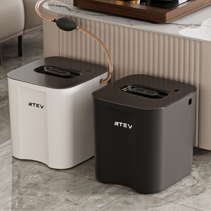 RTEV Tea Waste <b>Bin</b> Square With <b>Lid</b> Indoor Modern Luxury Style Large Size - Product Image 1