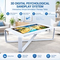 Meja Terapi Sentuh Interaktif dengan Layar LCD 43 Inci, Meja Sandbox Digital untuk Penggunaan Klinik Konseling Kesehatan Mental