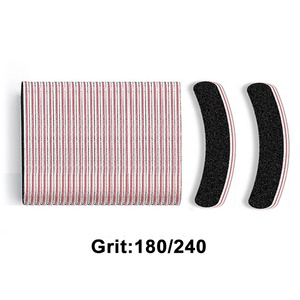 Lime à ongles <span class=keywords><strong>pas</strong></span> chère, noire, 180/240, dégradé, forme croissant/diamant/rectangle/<span class=keywords><strong>banane</strong></span>, huit formes, mini, courte, 9 cm, limes à ongles noires - Product Image 3