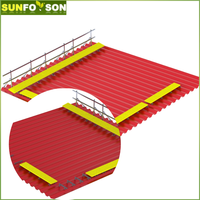 Güneş çiftlik PV sistemi çatı güvenliği için endüstriyel çatı geçit Mat fiberglas ızgara güvenli erişim podyum