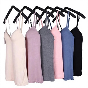 Débardeurs côtelés personnalisés pour femmes en Spandex/Polyester, été 2024, col rond, coupe ajustée, anti-boulochage, motif lettres imprimé, courts - Product Image 1