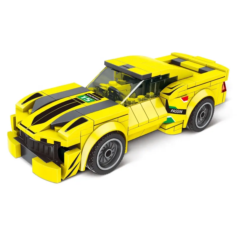Boys block brick toy sport car DIY block set assembled model super race car