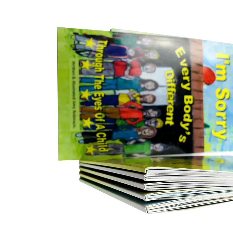 صور ملونة ذات غطاء ناعم بجودة عالية مطبوع عليها كتب للأطفال