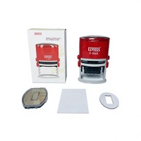 Kit de tampon dateur auto-encreur EXPRESS en plastique ABS avec logo personnalisé, grand format ovale, pour usage bureautique, modèle d'impression à l'encre O-3555D