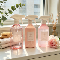 Bouteille pulvérisateur à gâchette en plastique noir, bleu, rose, 500 ml, bouteilles pulvérisateur pour le nettoyage ménager, 16 oz