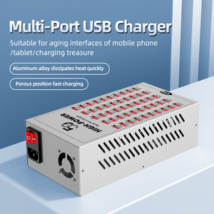 Justlink 200W <span class=keywords><strong>chargeur</strong></span> Multi USB 30/40/50 ports Station de charge de bureau en alliage de fer pour <span class=keywords><strong>iPhone</strong></span> téléphones intelligents 110V 220V PD pour ordinateur portable - Product Image 2