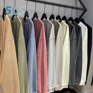 Biểu Tượng Tùy Chỉnh 100% Cotton Thân Thiện Với Môi Nặng Trọng Lượng 310 GSM Trắng Dài Tay Áo Lỏng Lẻo Phù Hợp Với Unisex Crewneck Áo Mùa Thu - Product Image 1