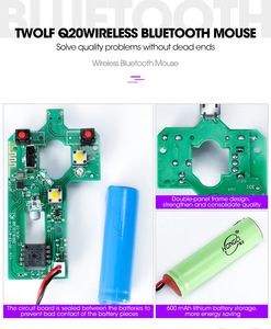 Customized T-WOLF X2 Dual-mode 2.4G <strong>Bluetooth</strong> Silver Ultra Slim Charging Silent Black <strong>Mouse</strong> <strong>Tablet</strong> Universal Gaming Office <strong>Mouse</strong> - Product Image 5