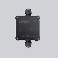 Boîtier de jonction carré extérieur en aluminium gris, étanche, avec impression sérigraphique, pour alimentation électrique, IP68, électronique