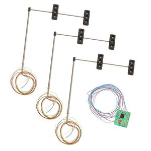 3 pezzi 70mm modello semaforo a 3 luci IP65 giallo LED luci solari in alluminio e materiale PC per il controllo del traffico - Product Image 2