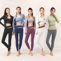 Ensemble de yoga deux pièces haute résistance coupe ajustée, couleur unie, soutien-gorge et pantalon, léger et respirant, options grandes tailles XL, élastique avant