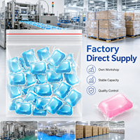 Capsules de lessive en gros sous marque privée 8g à compartiment unique 100 pièces OEM/ODM Approvisionnement direct usine Matière active élevée