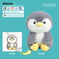 Jouets de bureau personnalisés en peluche super douce, pingouins mignons, rembourrage en coton PP, maille brodée pour soulager le stress, cadeaux d'anniversaire pour enfants