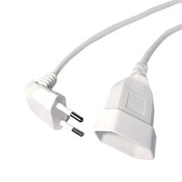 Europea prise mâle à 90 degrés vers prise femelle câble d'extension d'alimentation pour ordinateur PC PDU 0.3m/0.6m/1.8m EU cordon coudé à 2 broches