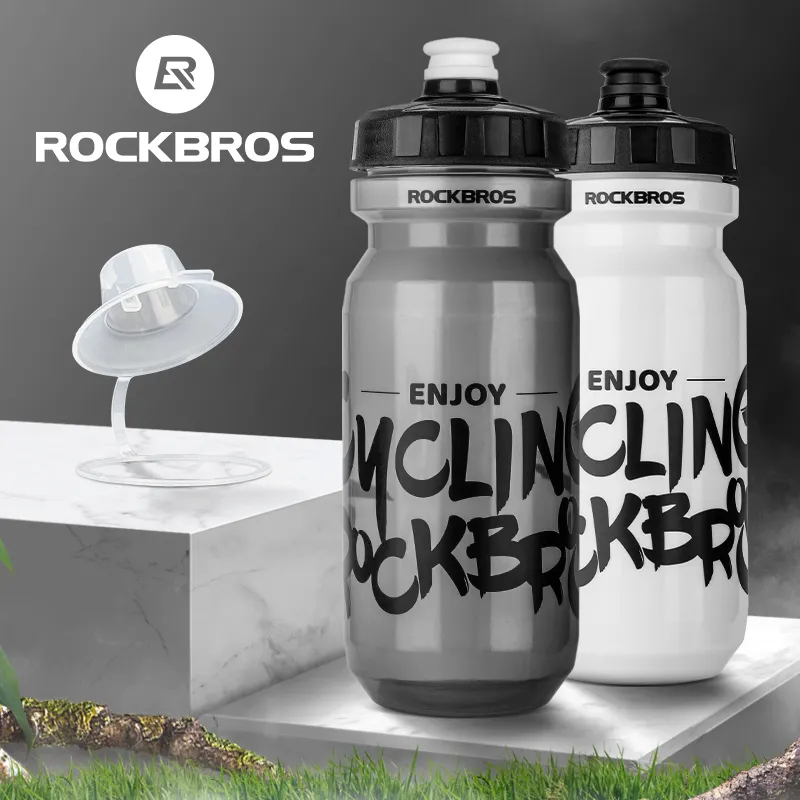 ROCKBROS-Botella de agua de plástico popular personalizada, para deportes de montaña, para bicicleta
