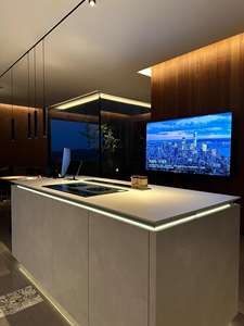 Gabinete de diseño integrado para cocina y restaurante, gabinete de cocina independiente de esquina, moderno, de gama alta, simple, ligero, de lujo - Product Image 2