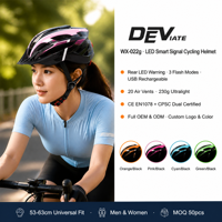 Casque de vélo intelligent à LED, certifié CE EN1078, léger en PC et EPS, 20 aérations, réglable, pour adultes et jeunes, sécurité à vélo