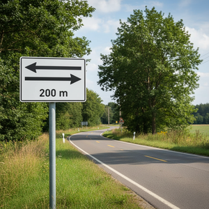 Panneau de signalisation routière bidirectionnel PL-15 en aluminium durable - Product Image 3