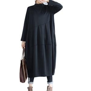 Vestidos de Mujer al por Mayor, Personalizados, de Alta Calidad, Nueva Colección de Otoño, Moda Casual, Cuello Alto, Manga Larga, Color Sólido - Product Image 2