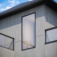 Panel Arquitectónico de Fibrocemento para Juntas Verticales, Revestimiento con Ranuras, Profundidad de Ranura, Revestimiento Ignífugo para Exteriores e Interiores
