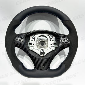 Volante de Fibra de Carbono Forjado en Blanco y Negro para <span class=keywords><strong>BMW</strong></span> E92 F92 F80 F82 E46 E53 E60 E70 E71 E84 E85 E86 E89 E90 F10 F18 F20 - Product Image 5