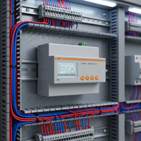 Compteur d'énergie triphasé Acrel AMC200L-4E3 à 4 circuits, communication Modbus-rtu, écran LCD pour armoire de distribution/industrie