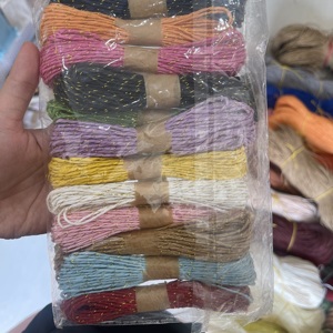 12 paquetes de cuerda de papel de rayas de rafia de colores de 2 capas con alambre dorado, herramienta de decoración artesanal DIY para aspecto de cuerda trenzada - Product Image 5