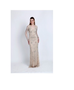 Vestido largo de alta calidad, Elegante ropa de noche con bordado, perfecto para bodas y fiestas - Product Image 1
