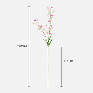 Venta al por Mayor de 2 Ramas de Flores Artificiales de Lirio de los Valles de Seda Larga para Decoración del Hogar, Bodas y Hoteles, Flor de Campanula - Product Image 5