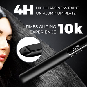 Hair Straightener 2 In 1 Negative Ion PTC <b>Titanium</b> Plate 55W 5 Temperature Settings For Dry And Wet Hair - Product Image 4