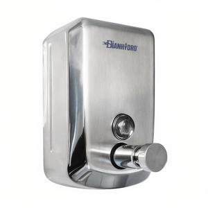 Distributeur de savon liquide vertical Bianchidoro 0,5 L en acier inoxydable à fixation murale - Product Image 2