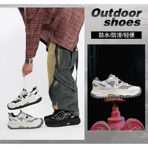 Chaussures de randonnée pour hommes, à lacets, respirantes, légères, confortables, chaussures décontractées de massage - Product Image 6