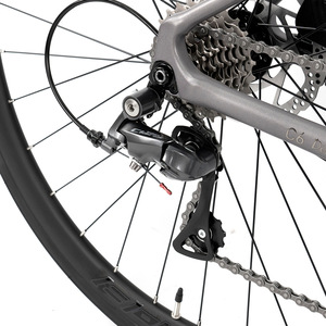 Bicicleta de Carretera <span class=keywords><strong>TWT</strong></span> C6 de Aluminio, 16 Velocidades, Horquilla de Fibra de Carbono, Cableado Interno, Frenos de Disco Dobles, Cuadro Rígido, Competitiva para Carreras - Product Image 3