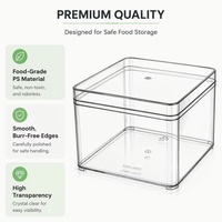 Couvercle de boîte alimentaire en PS haute transparence, 4 pouces, qualité alimentaire, épaisseur 1 mm, personnalisable, pour gâteaux, biscuits, pâtisseries, JNH-004