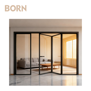 Tùy chỉnh màu sơn tĩnh điện cách âm tiếng ồn thấp cửa nhôm gấp cho phòng khách dân cư - Product Image 2