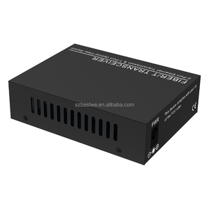 ราคาโรงงาน 10/100/1000Mbps ตัวแปลงสัญญาณไฟเบอร์ออปติกแบบ Single Mode Simplex SC 1 พอร์ตไฟเบอร์ 2 พอร์ต RJ45 - Product Image 1