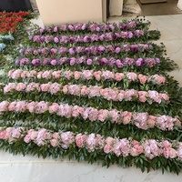 Arrangement de fleurs artificielles allée de mariage blanc jaune et vert chemin de fleurs décoration de table de mariage
