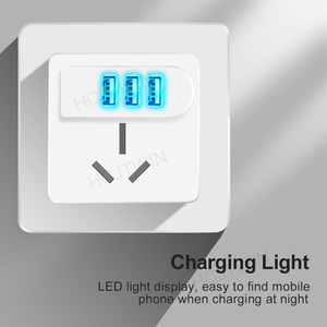 Cargador USB Rápido de 3 Puertos, Puerto de Carga con Luz LED, Adaptador de Carga de Alta Velocidad Serie Color Caramelo para Teléfonos Móviles - Product Image 4