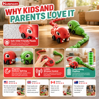 Jouets RC KZHM Serpent Gourmand Magnétique Électrique Télécommandé Voitures Animaux Interactifs Jouet Éducatif STEM pour Enfants