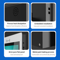 Kiosque Android à écran tactile mural de 13,3 pouces avec lecteur de code QR, lecteur de carte NFC, lecteur d'empreintes digitales, caméra pour poste de travail MES