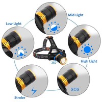 Phare LED rechargeable super lumineux pour la plongée, la pêche sous la pluie-Phare sous-marin étanche avec source d'alimentation 6V DC