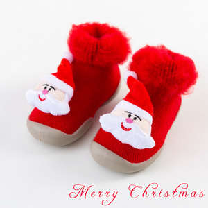 Xinanghui Noël bébé garçon fille <span class=keywords><strong>chaussette</strong></span> chaussures antidérapant infantile enfant en bas âge hiver premières chaussures de marche - Product Image 6
