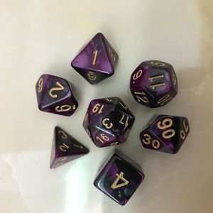 Jeu de dés Shut the Box, plateau hexagonal, dés en os de corne, dés polyédriques, jeu de dés en pierres précieuses, <span class=keywords><strong>RPG</strong></span> - Product Image 5