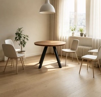 Table à manger moderne en bois, gain de place, avec rallonge, mobilier fonctionnel pour la maison, table d'appoint en bois pour salle à manger
