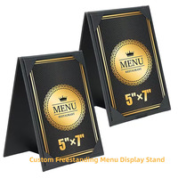 Porte-menu en cuir de qualité supérieure, personnalisable avec logo, format A4 A5, pour restaurant, bar, cocktail, hôtel, restauration, présentation de page unique sur table