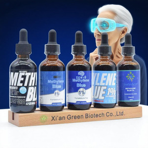 Methylen Usos Dosagem Spplement Blend Value 1% 2% 3% 5% Drops Methylen Blue USP Suplemento dietético Grade <span class=keywords><strong>Benefits</strong></span> Importador Comercial - Product Image 1