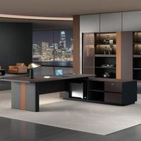 Bureau de PDG moderne Production professionnelle de meubles de bureau en gros Patron Directeur Table du personnel exécutif
