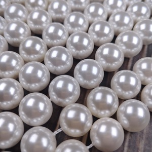Lan Guang vente en gros 2-16mm perles de coquille naturelle blanche perle ronde pour la fabrication de bijoux bracelet à bricoler soi-même collier coquille perle - Product Image 5