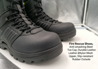 Sepatu Keselamatan Pemadam Kebakaran Anti Air, Tahan Panas, Berdaya Tahan Tinggi, dan Berlapis Tinggi untuk Perlengkapan Pelindung Diri